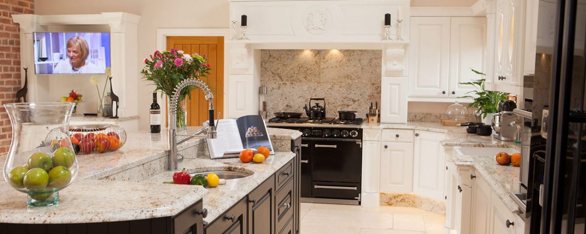 PRIMROSE WHITE KITCHEN WITH CHARCOAL ISLAND