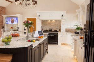 PRIMROSE WHITE KITCHEN WITH CHARCOAL ISLAND