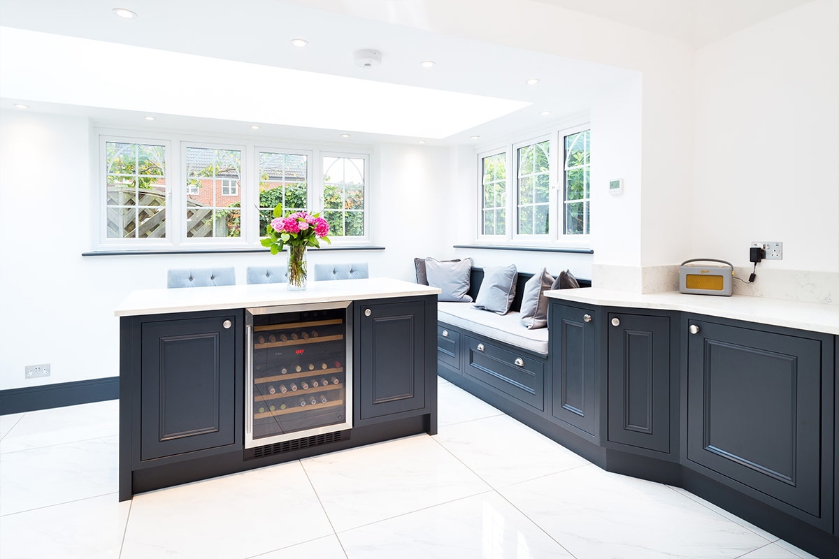 new kitchen - bespoke in-frame beaded shaker kitchen