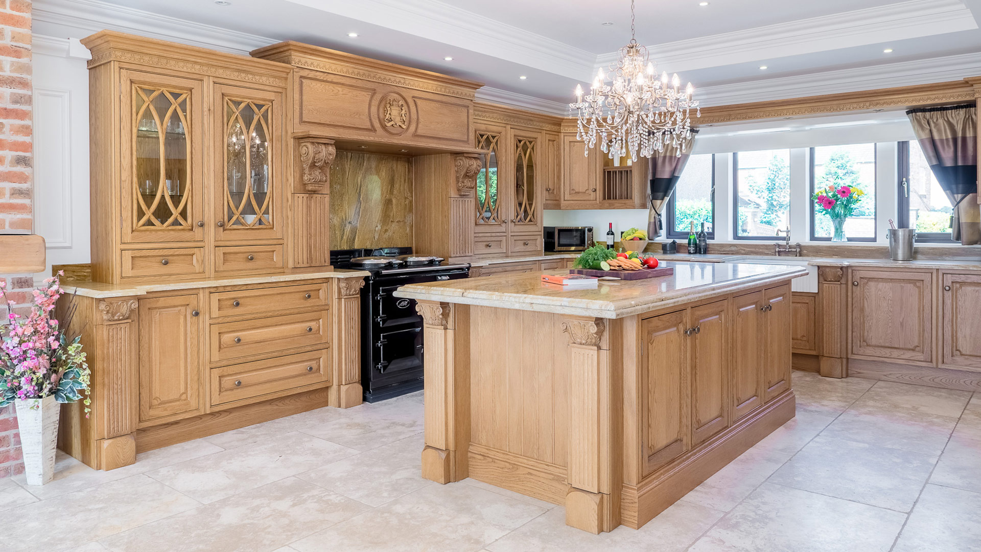Luxury Victorian Solid Oak Wood Kitchen