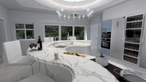 A Unique Kitchen Island in the West Midlands