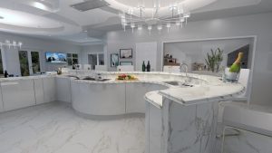 A Unique Kitchen Island in the West Midlands