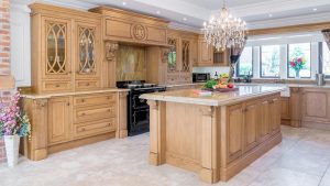 Bespoke luxury kitchen finished in natural oak