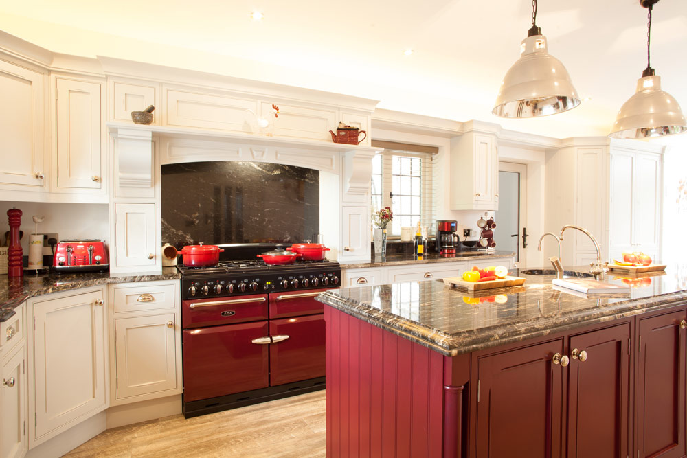 Burgundy Victorian kitchen