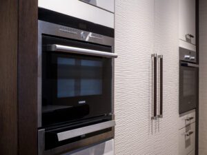 Modern Kitchen with textured doors