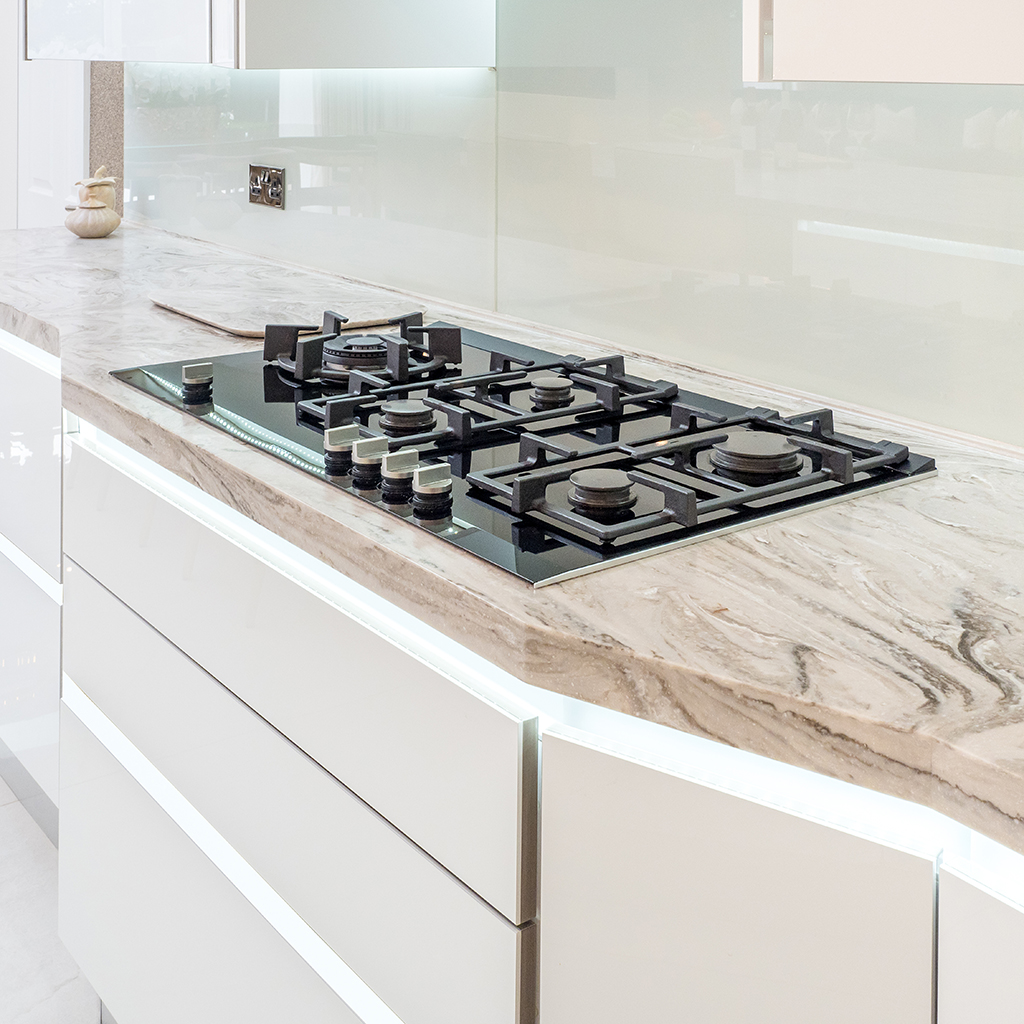 Modern Granite Worktop and Stove